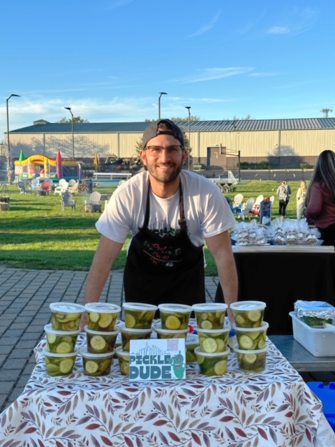 PickleDude at a pop-up event